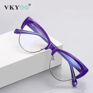 Vicky Women's Full Rim Cat Eye Tr 90 Alloy Reading Glasses 2179