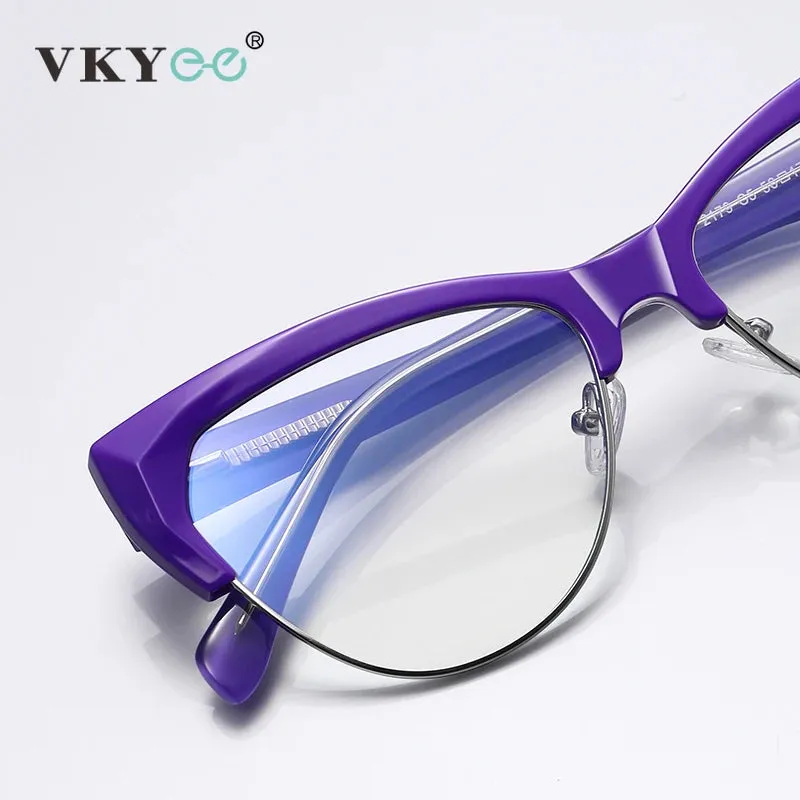 Vicky Women's Full Rim Cat Eye Tr 90 Alloy Reading Glasses 2179