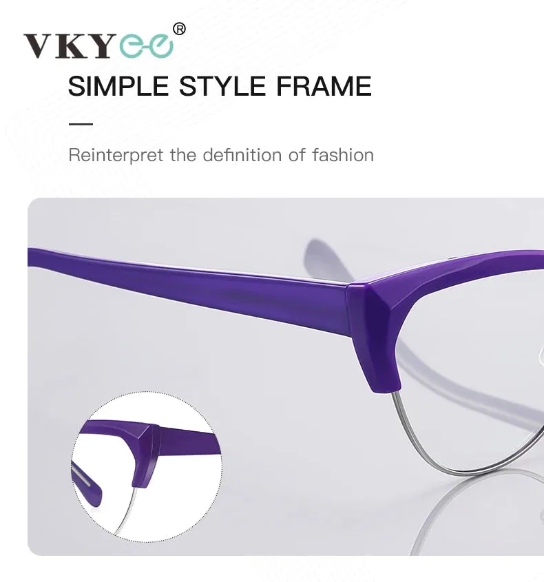 Vicky Women's Full Rim Cat Eye Tr 90 Alloy Reading Glasses 2179