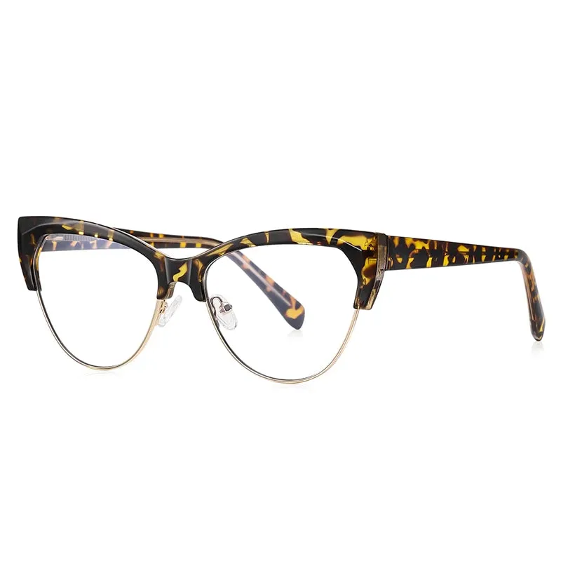 Vicky Women's Full Rim Cat Eye Tr 90 Alloy Reading Glasses 2179