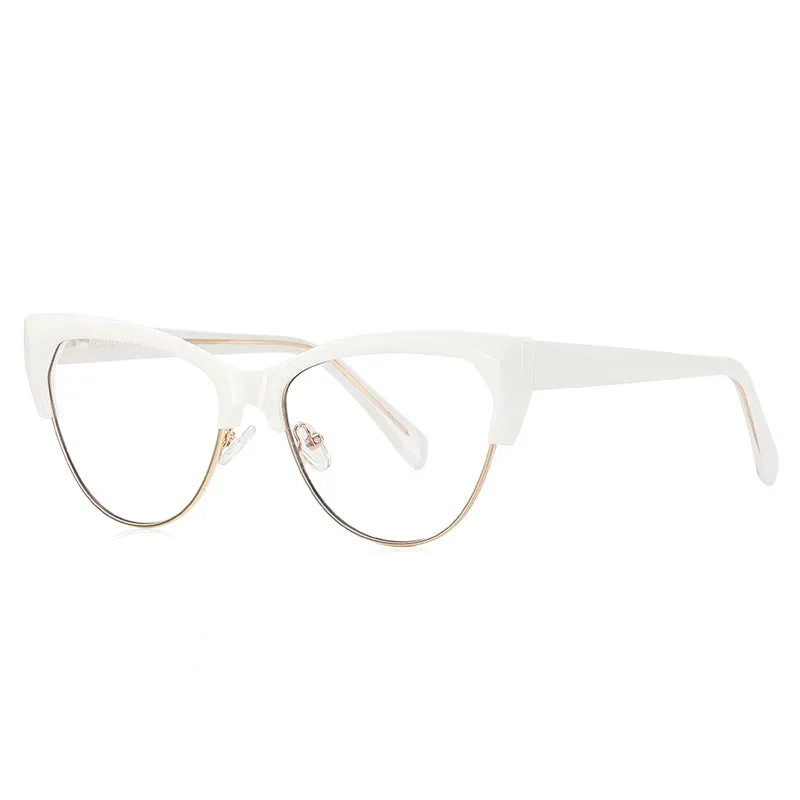 Vicky Women's Full Rim Cat Eye Tr 90 Alloy Reading Glasses 2179