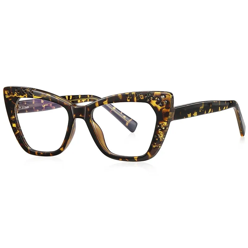Vicky Women's Full Rim Cat's Eye Tr 90 Titanium Reading Glasses 2185