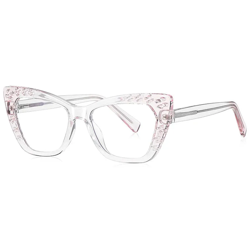 Vicky Women's Full Rim Cat's Eye Tr 90 Titanium Reading Glasses 2185