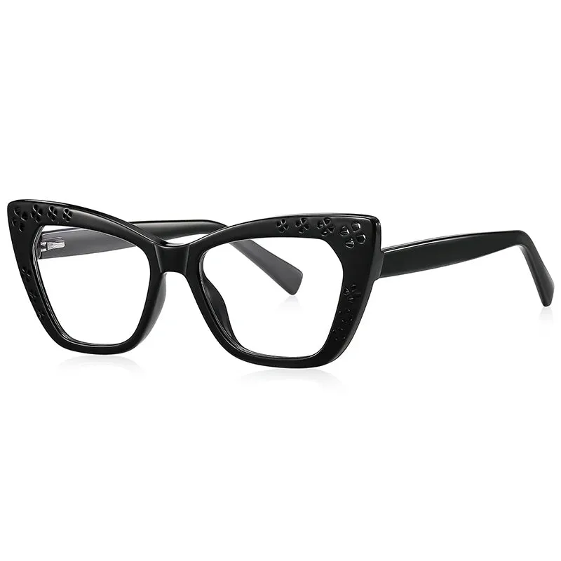 Vicky Women's Full Rim Cat's Eye Tr 90 Titanium Reading Glasses 2185