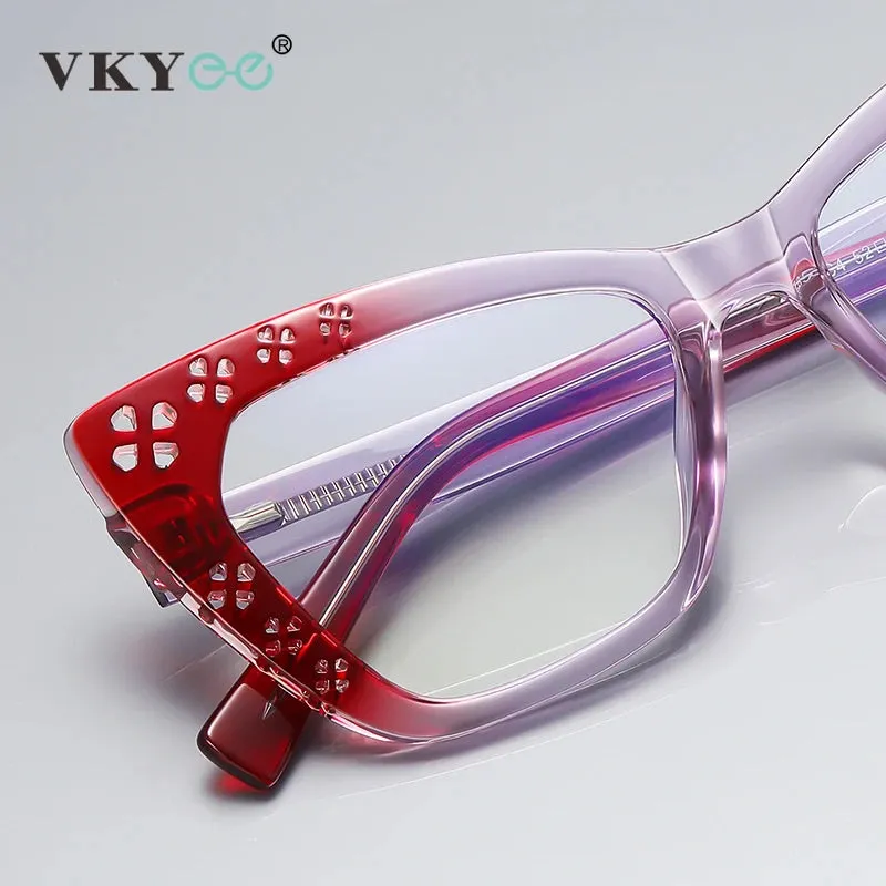 Vicky Women's Full Rim Cat's Eye Tr 90 Titanium Reading Glasses 2185
