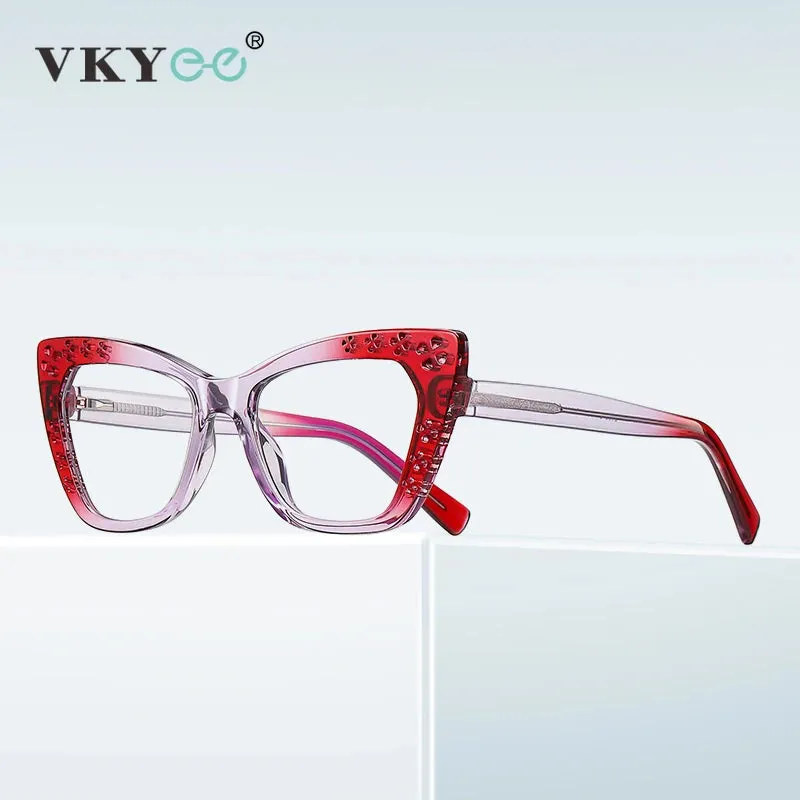 Vicky Women's Full Rim Cat's Eye Tr 90 Titanium Reading Glasses 2185