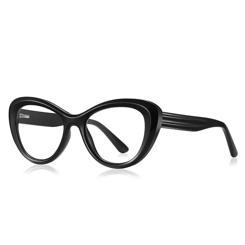 Vicky Women's Full Rim Oval Cat Eye Tr 90 Alloy Reading Glasses 2173