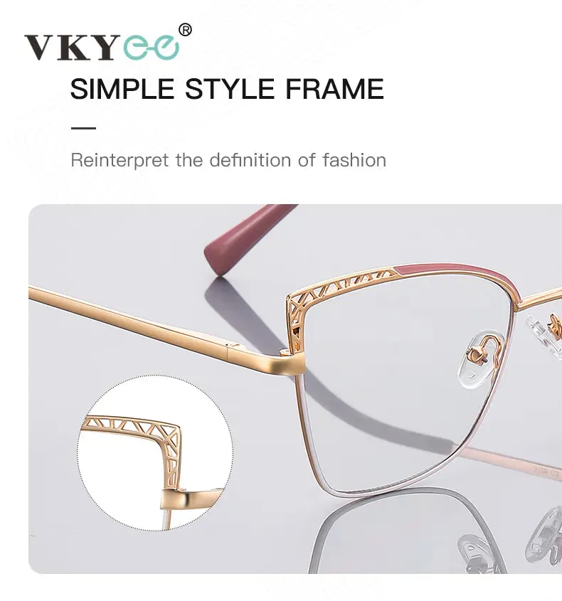 Vicky Women's Full Rim Square Alloy Reading Glasses 3106