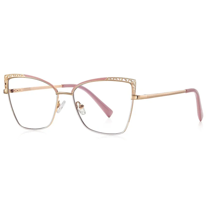 Vicky Women's Full Rim Square Alloy Reading Glasses 3106