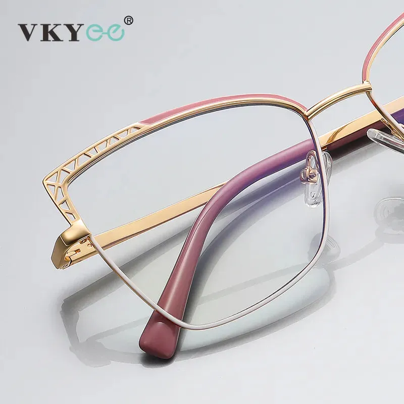 Vicky Women's Full Rim Square Alloy Reading Glasses 3106