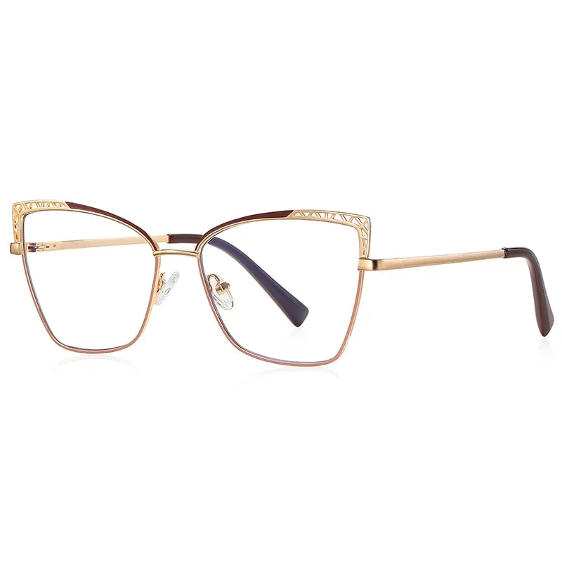 Vicky Women's Full Rim Square Alloy Reading Glasses 3106