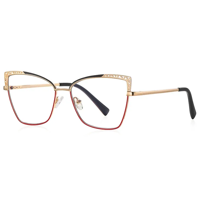 Vicky Women's Full Rim Square Alloy Reading Glasses 3106