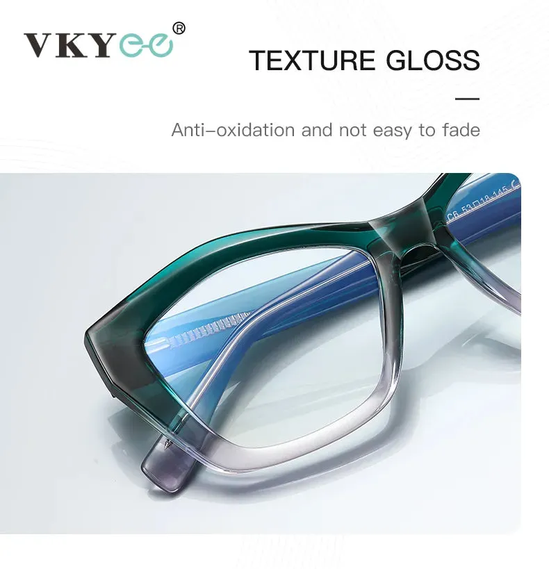 Vicky Women's Full Rim Square Tr 90 Alloy Cat Eye Reading Glasses 2169