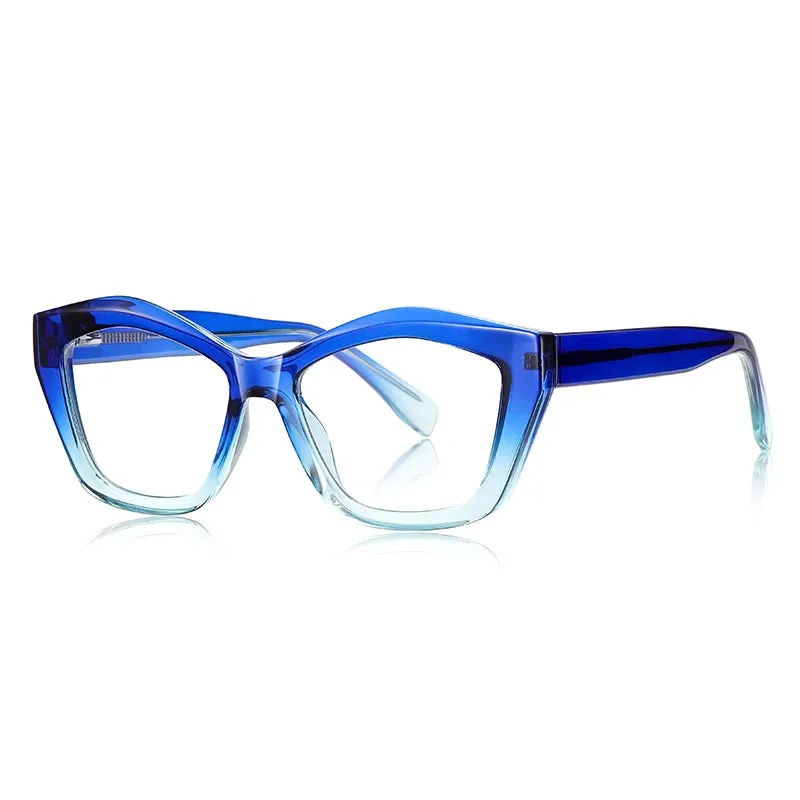 Vicky Women's Full Rim Square Tr 90 Alloy Cat Eye Reading Glasses 2169