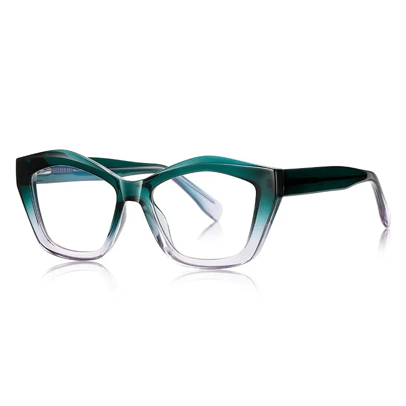 Vicky Women's Full Rim Square Tr 90 Alloy Cat Eye Reading Glasses 2169