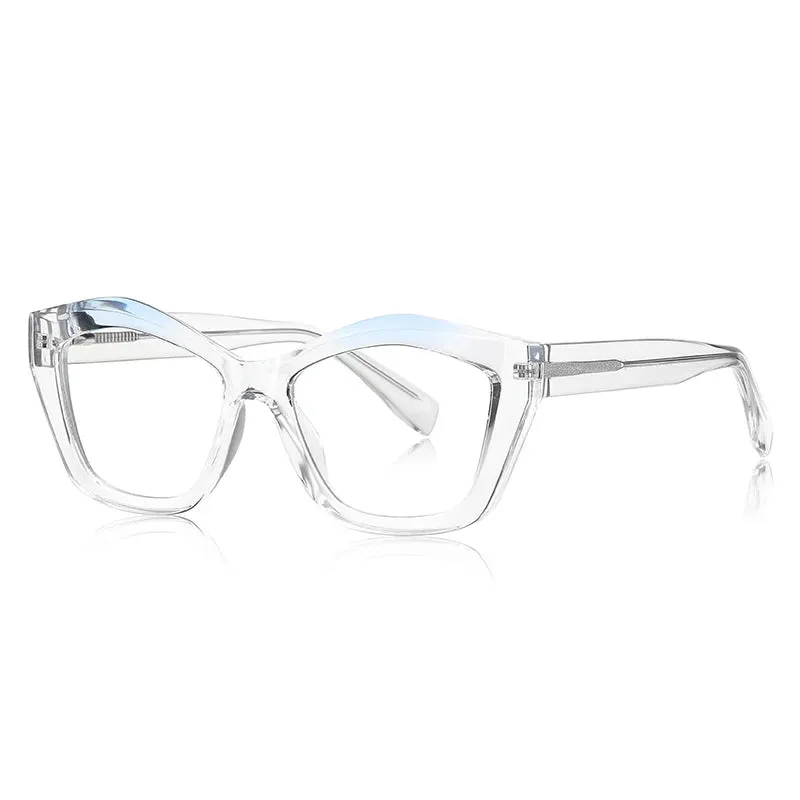 Vicky Women's Full Rim Square Tr 90 Alloy Cat Eye Reading Glasses 2169