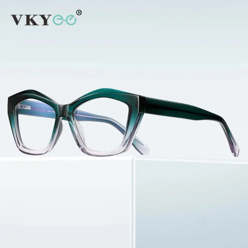 Vicky Women's Full Rim Square Tr 90 Alloy Cat Eye Reading Glasses 2169