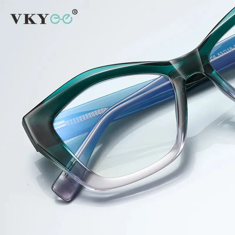 Vicky Women's Full Rim Square Tr 90 Alloy Cat Eye Reading Glasses 2169
