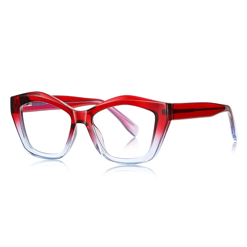 Vicky Women's Full Rim Square Tr 90 Alloy Cat Eye Reading Glasses 2169