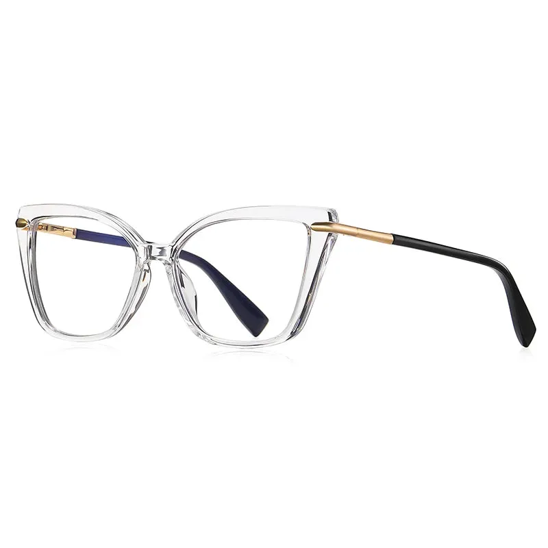 Vicky Women's Full Rim Square Tr 90 Stainless Steel Reading Glasses 2112