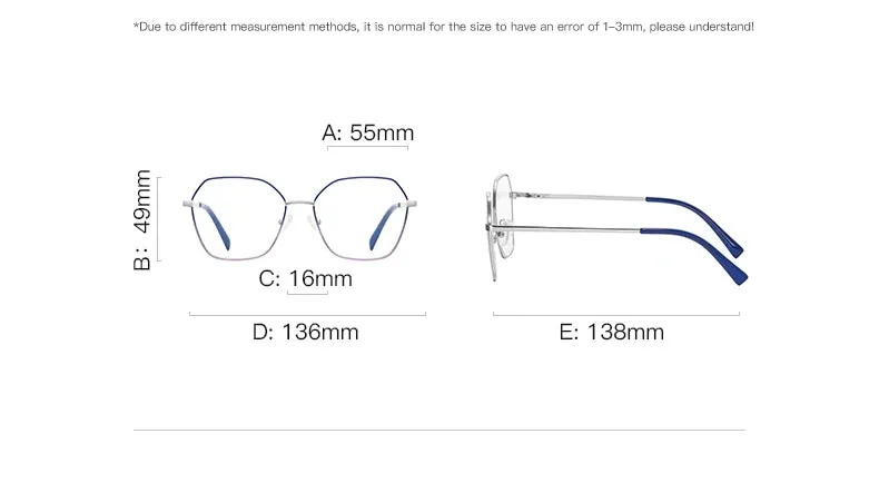 Vicky Women's Full Rim Stainless Steel Polygon Reading Glasses 3090