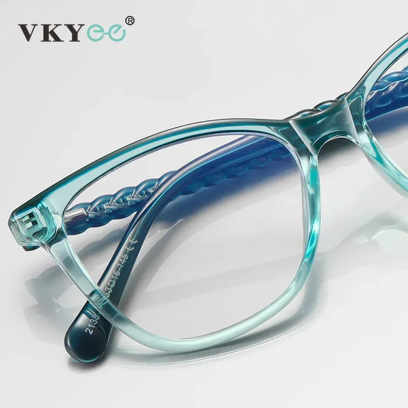 Vicky Women's Full Rim Stainless Steel Tr 90 Square Reading Glasses 2138