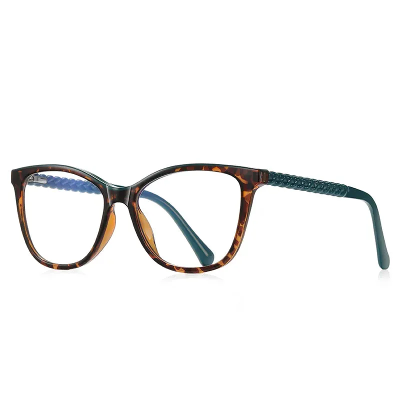 Vicky Women's Full Rim Stainless Steel Tr 90 Square Reading Glasses 2138
