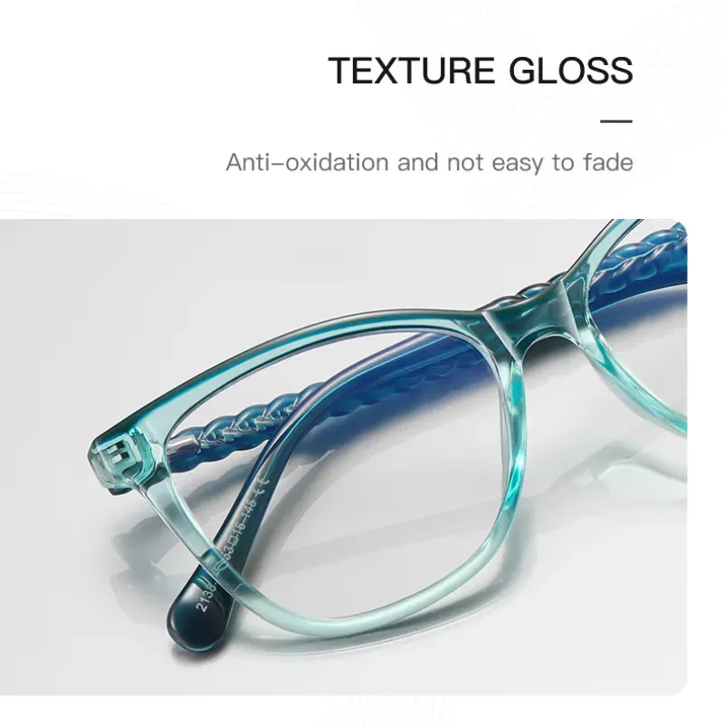 Vicky Women's Full Rim Stainless Steel Tr 90 Square Reading Glasses 2138