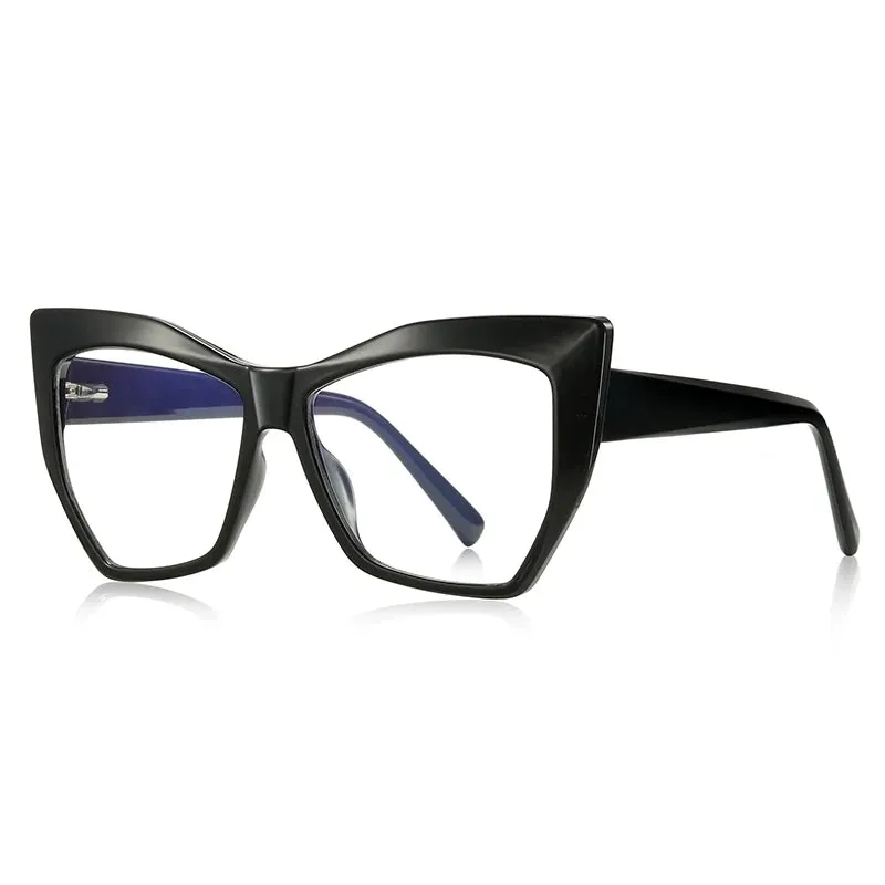 Vicky Women's Full Rim Tr 90 Stainless Steel Cat Eye Reading Glasses 2157