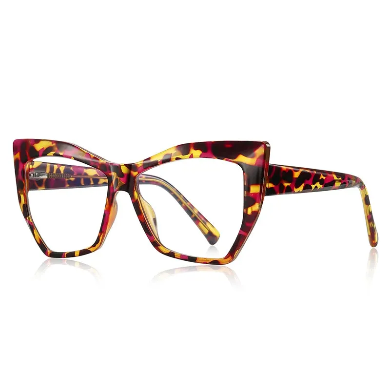 Vicky Women's Full Rim Tr 90 Stainless Steel Cat Eye Reading Glasses 2157