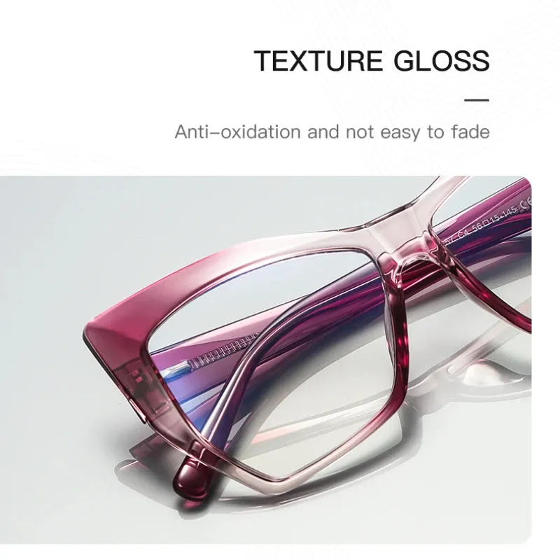 Vicky Women's Full Rim Tr 90 Stainless Steel Cat Eye Reading Glasses 2157