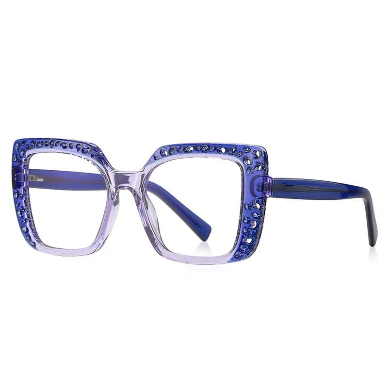 Vicky Women's Large Square Tr 90 Titanium Reading Glasses 2188