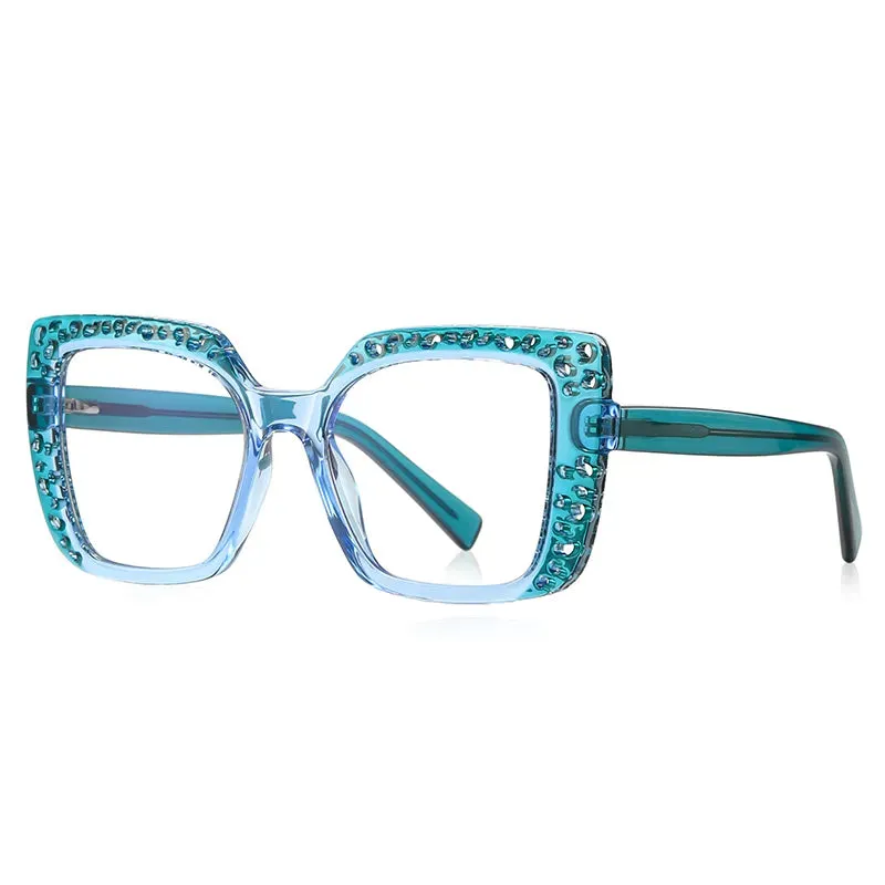 Vicky Women's Large Square Tr 90 Titanium Reading Glasses 2188