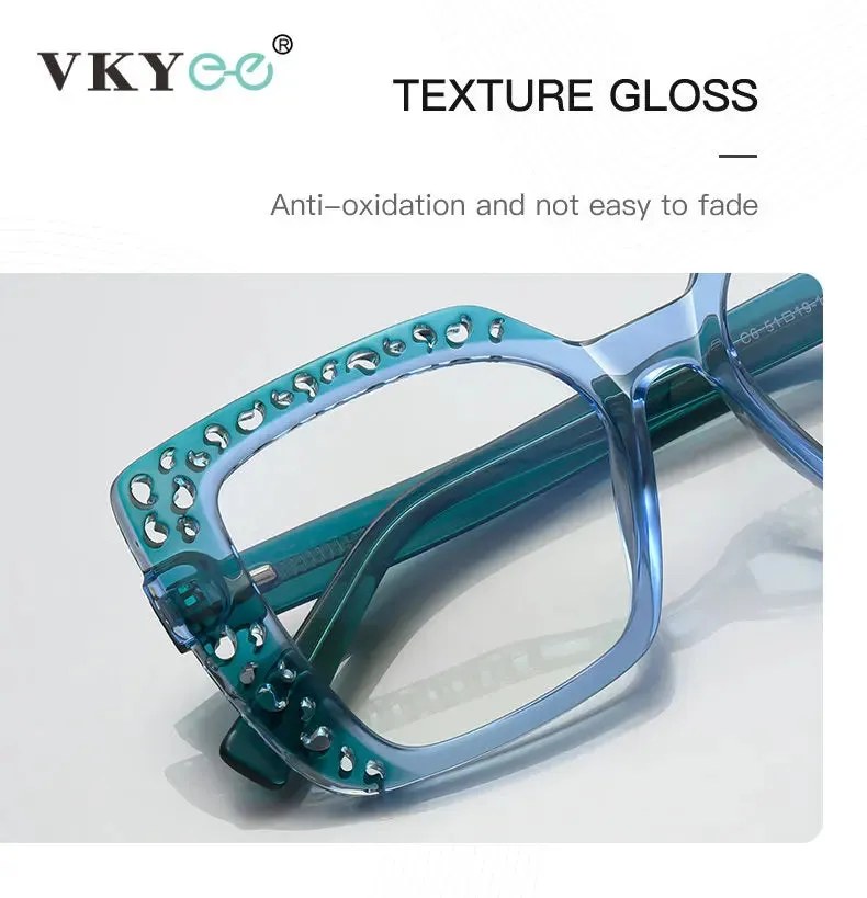 Vicky Women's Large Square Tr 90 Titanium Reading Glasses 2188