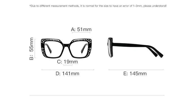 Vicky Women's Large Square Tr 90 Titanium Reading Glasses 2188