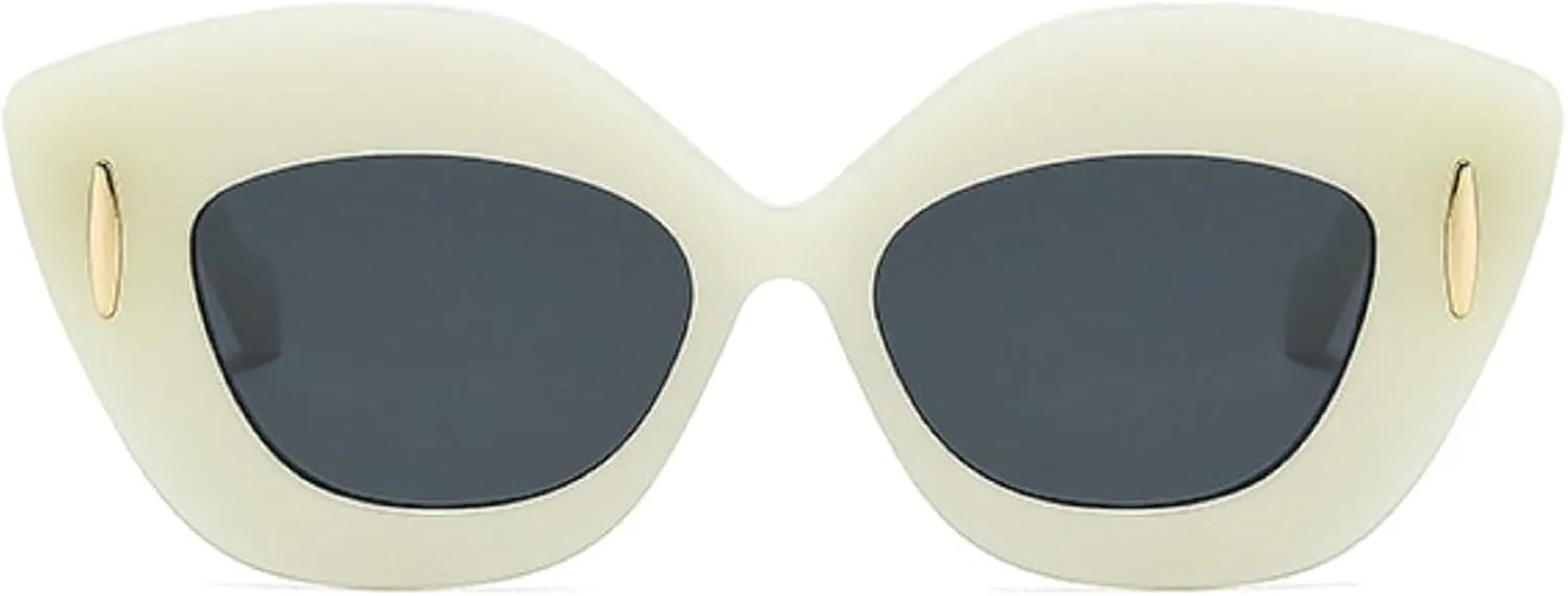 Vintage Cat Eye Sunglasses Women Fashion Oval Gradient Shades Eyewear Trendy Female Leopard Sun Glasses N45
