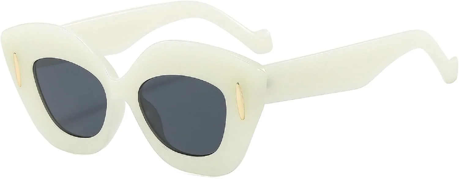 Vintage Cat Eye Sunglasses Women Fashion Oval Gradient Shades Eyewear Trendy Female Leopard Sun Glasses N45