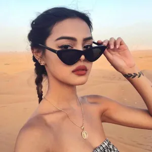 Vintage Cat Eye Unique Triangle Sunglasses