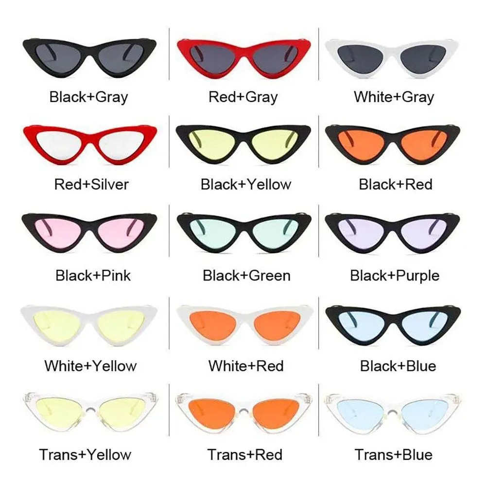 Vintage Cat Eye Unique Triangle Sunglasses