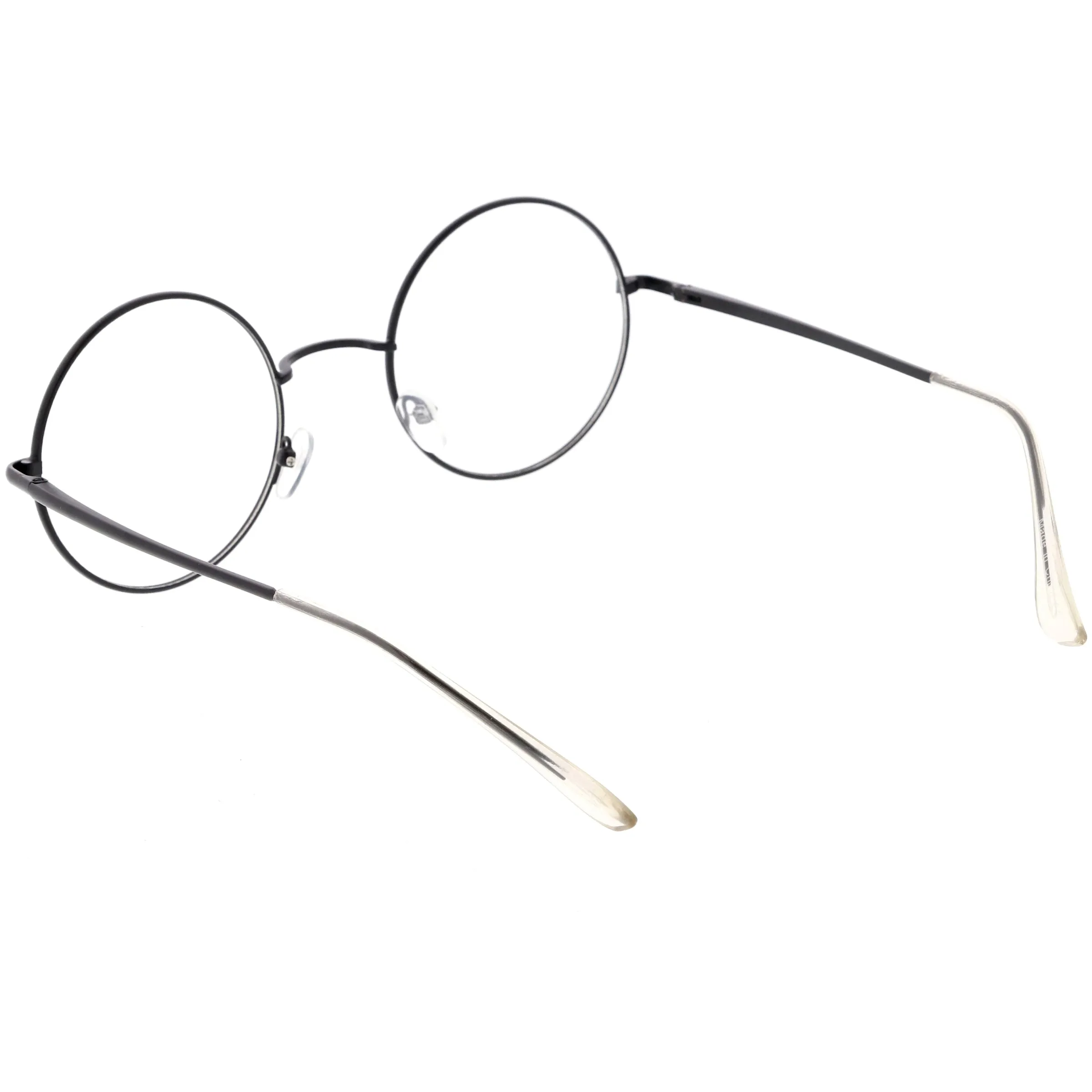 Vintage Classic Metal Round Clear Lens Glasses 50mm C854