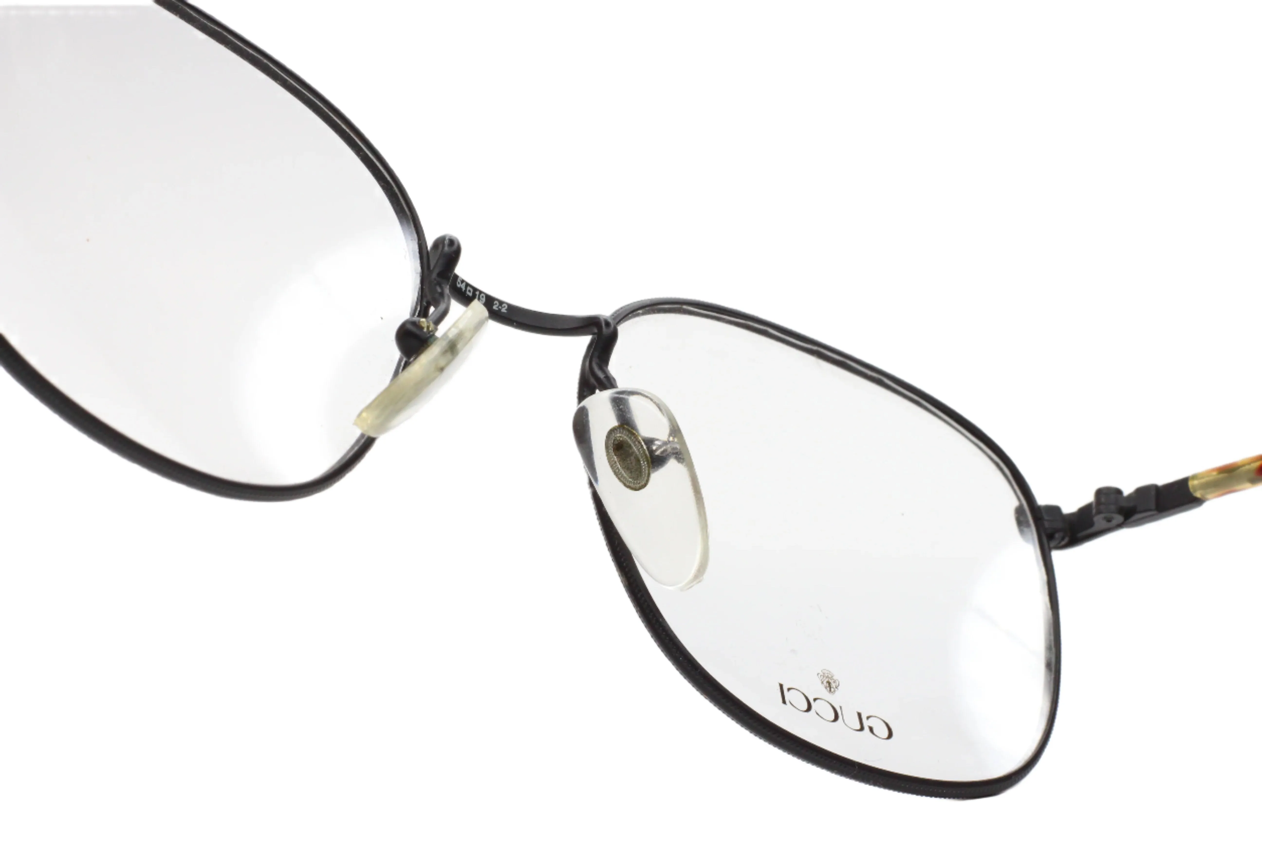 Vintage GUCCI GG1314 M52 Black Tortoise Italy Designer Eyeglasses