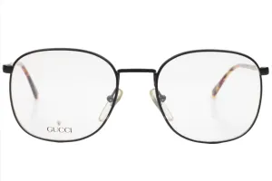 Vintage GUCCI GG1314 M52 Black Tortoise Italy Designer Eyeglasses