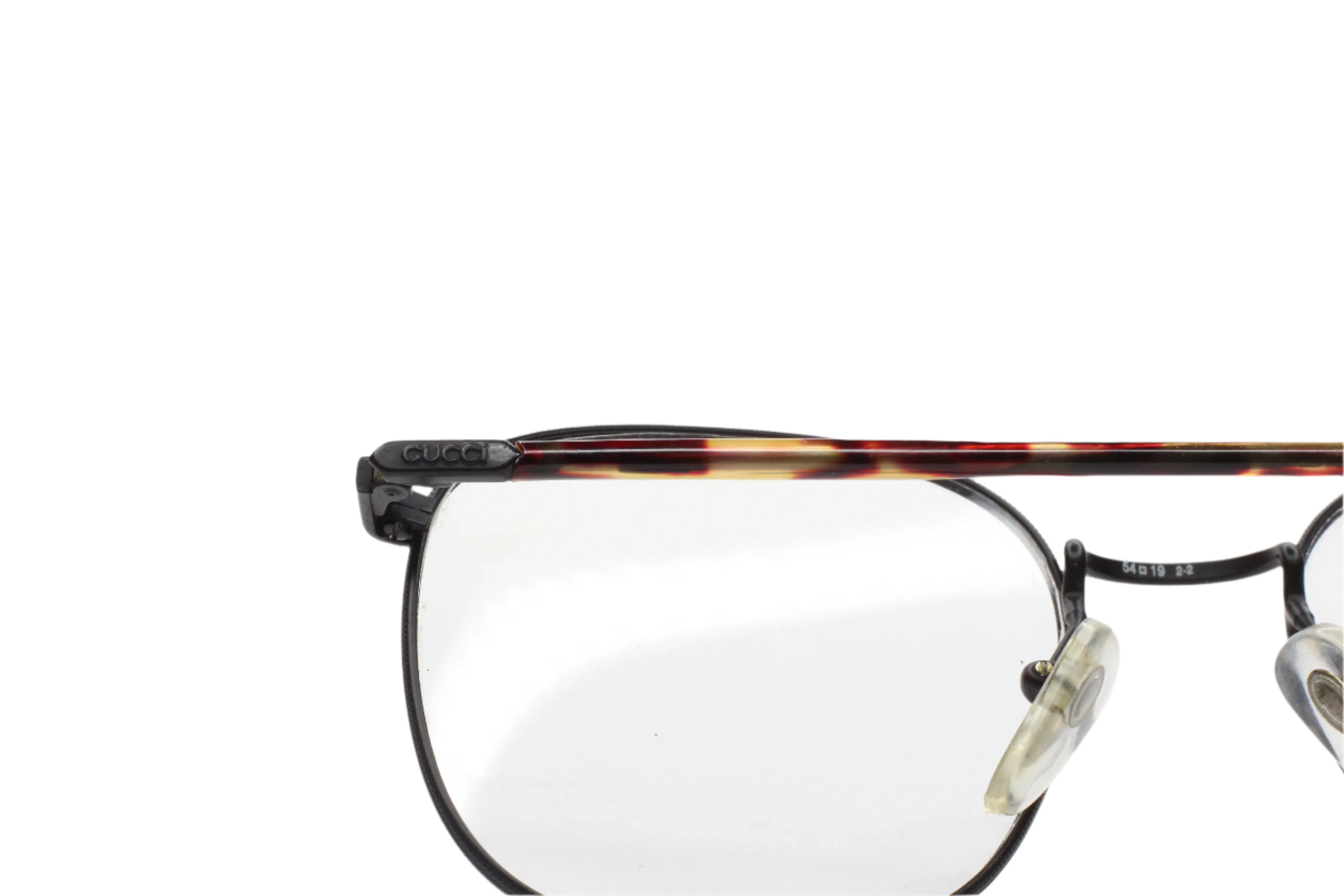 Vintage GUCCI GG1314 M52 Black Tortoise Italy Designer Eyeglasses