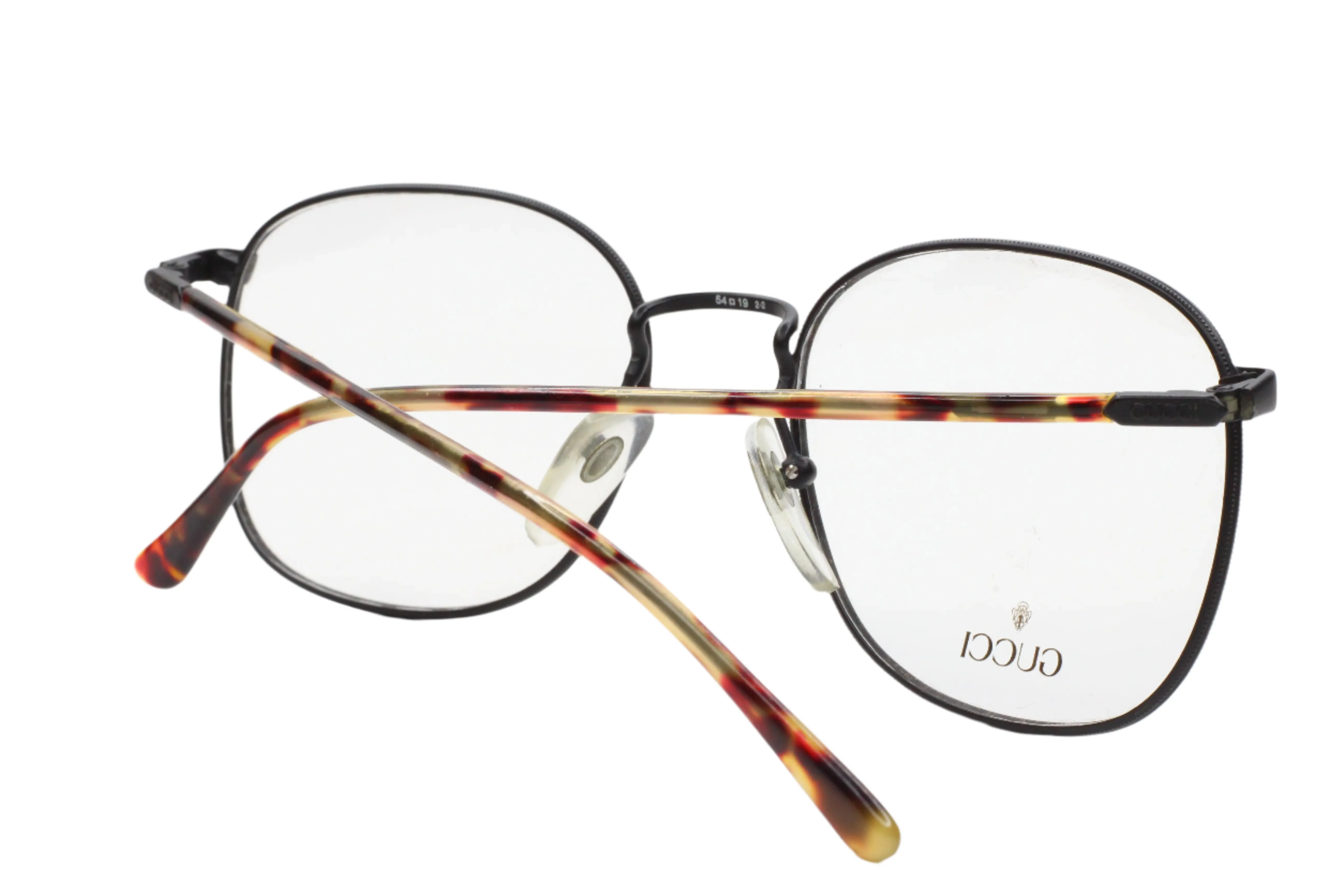 Vintage GUCCI GG1314 M52 Black Tortoise Italy Designer Eyeglasses