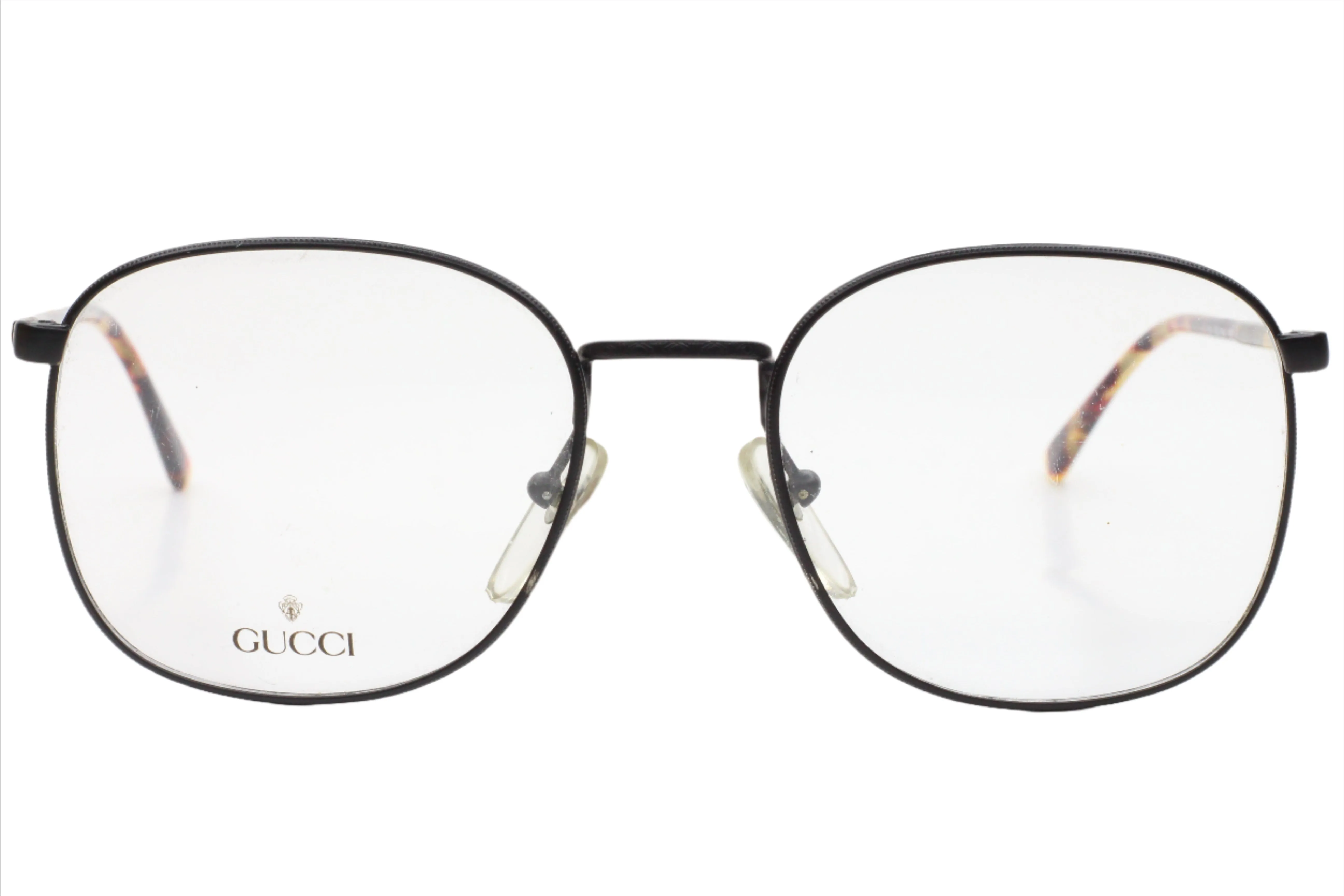 Vintage GUCCI GG1314 M52 Black Tortoise Italy Designer Eyeglasses