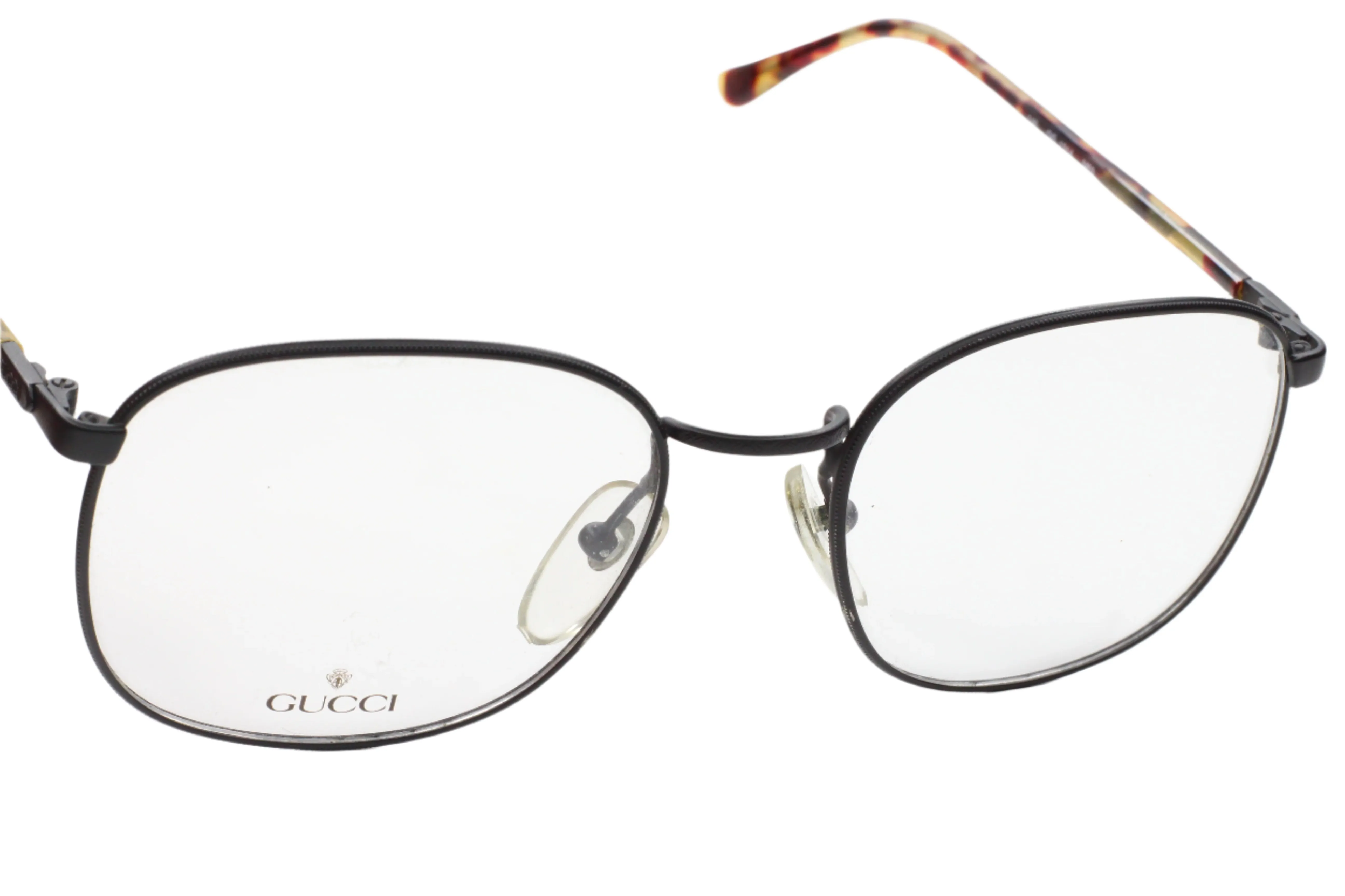 Vintage GUCCI GG1314 M52 Black Tortoise Italy Designer Eyeglasses