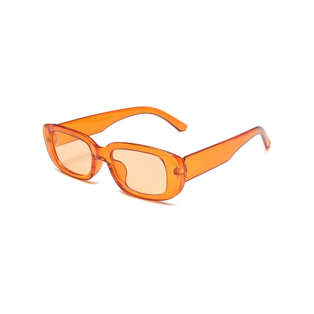 Vintage HD Visual Anti Glare UV Protect Slim AC Rectangular Sunglasses