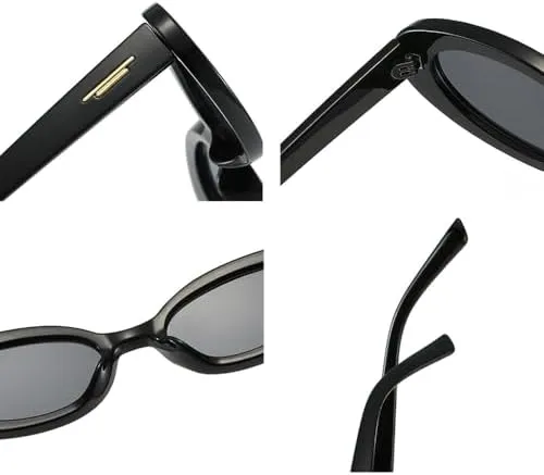 Vintage Oval Sunglasses for Women Men Retro Leopard Round Sunglasses Female UV400 Shades