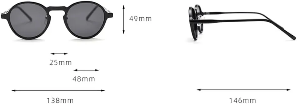Vintage Polarized Sunglasses Retro Women Round Sun Glasses For Men