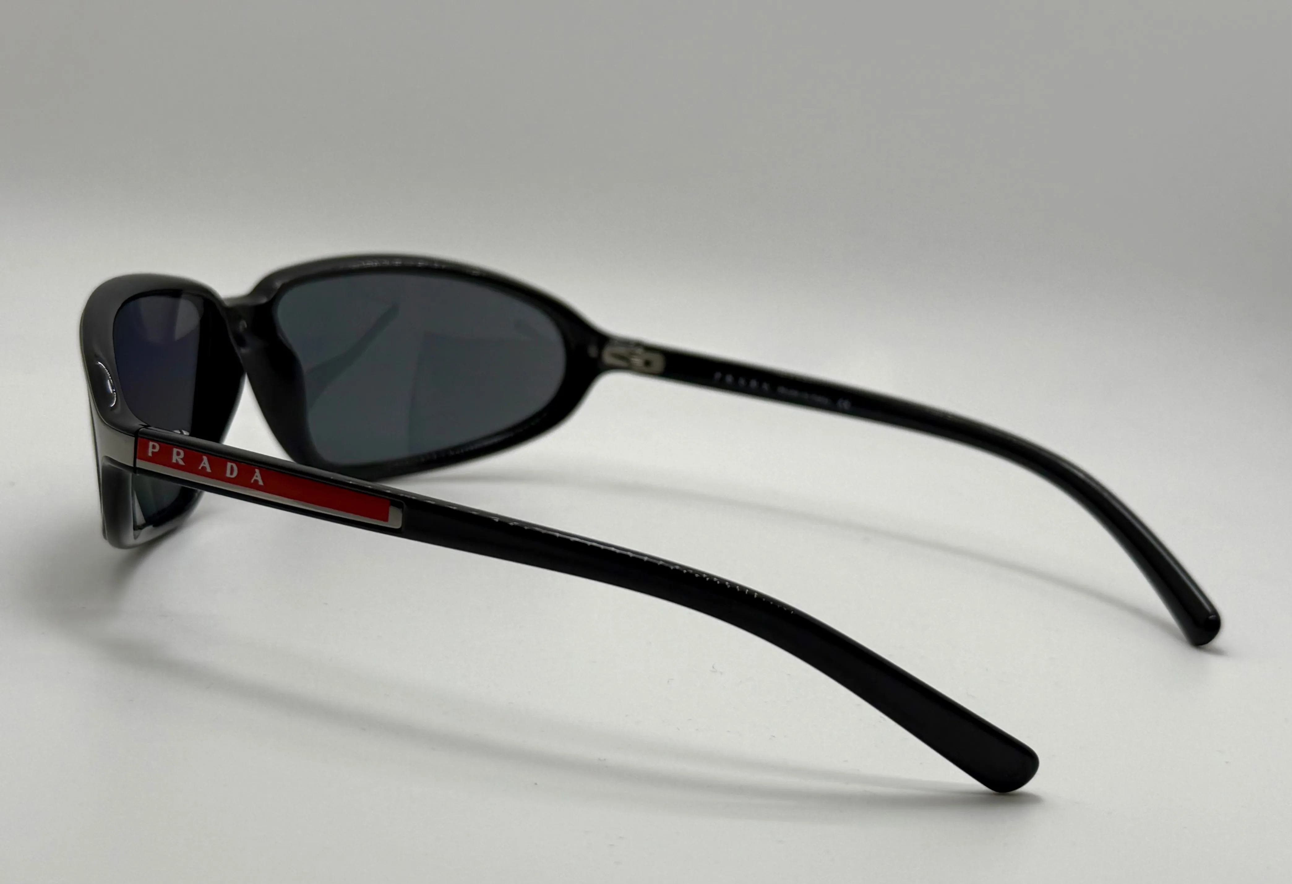 Vintage PRADA SPS 03C 5AV-5Z1 Sunglasses | Gunmetal Frame | Polarized Gray Lenses | New Old Stock